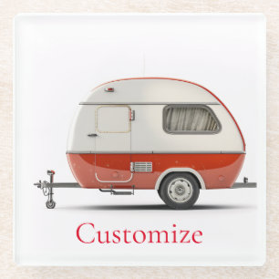 Klassischer Retro Teardrop Camper Thunder_Cove Glasuntersetzer