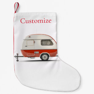 Klassischer Retro Teardrop Camper Thunder_Cove Kleiner Weihnachtsstrumpf