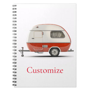 Klassischer Retro Teardrop Camper Thunder_Cove Notizblock