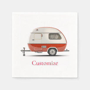 Klassischer Retro Teardrop Camper Thunder_Cove Serviette