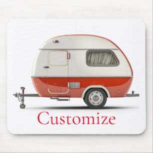 Klassischer Retro-Tränen-Tropfen-Camper Thunder_Co Mousepad