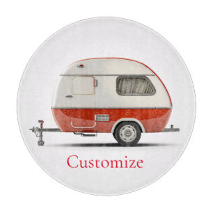 Klassischer Retro-Tränen-Tropfen-Camper Thunder_Co Schneidebrett
