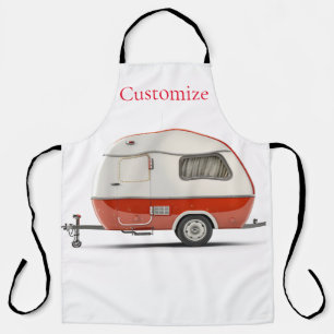 Klassischer Retro-Tränen-Tropfen-Camper Thunder_Co Schürze