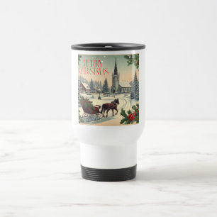 Klassischer/Retro-Weihnachtsszene-Becher Reisebecher