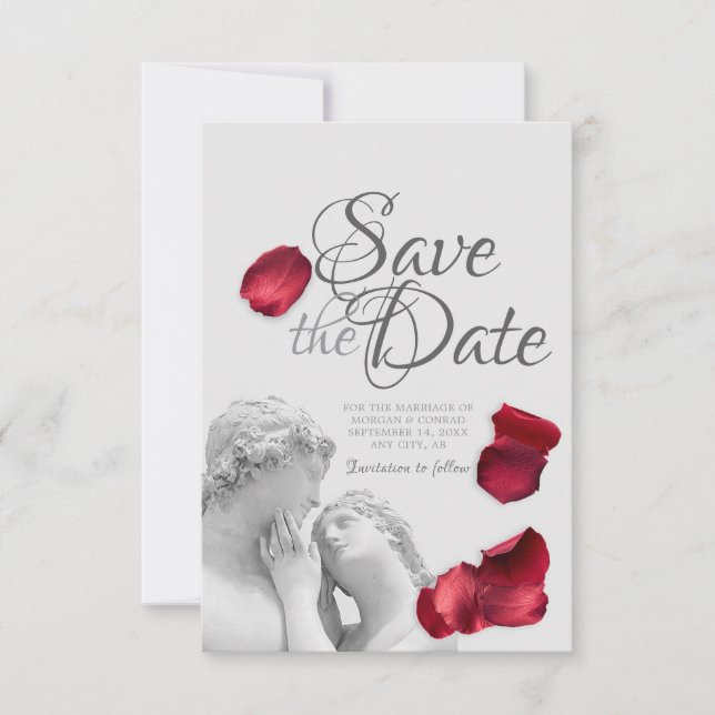 Klassischer Rett der Einladung zum Hochzeitstag (Vorderseite)