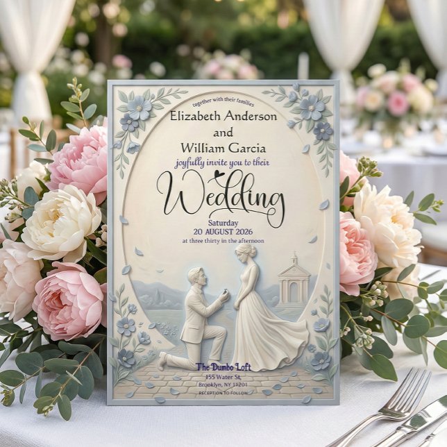 Klassischer Romantischer Heiratsantrag Hochzeit Einladung (Von Creator hochgeladen)