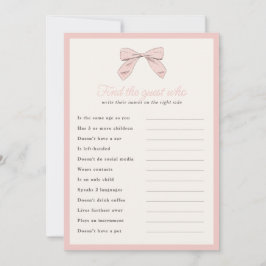 Klassischer rosa Bow Finden Sie die Gast-Duschspie Einladung