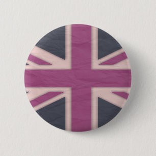 Klassischer rosa britischer Knopf Button