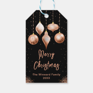Klassischer Rosen-Gold-Schmuck Weihnachten Geschenkanhänger