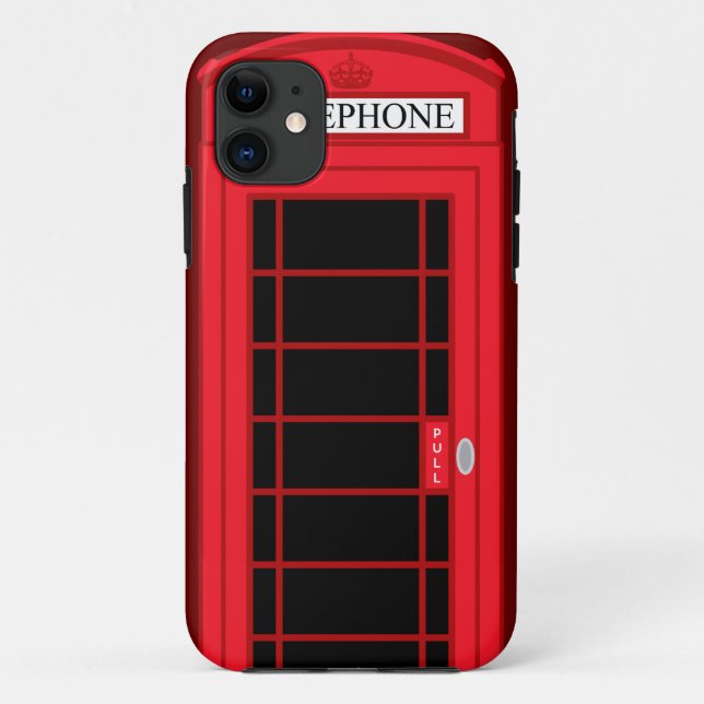 Klassischer roter Münzfernsprecher Großbritannien: Case-Mate iPhone Hülle (Rückseite)