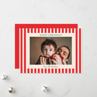 Klassischer roter Streifen Ein Foto Weihnachten Ur
