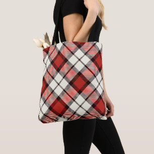Klassischer roter Tartan-Karo Tasche