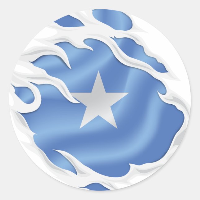 Klassischer Round-Sticker für die somalische Rippe Runder Aufkleber (Vorderseite)
