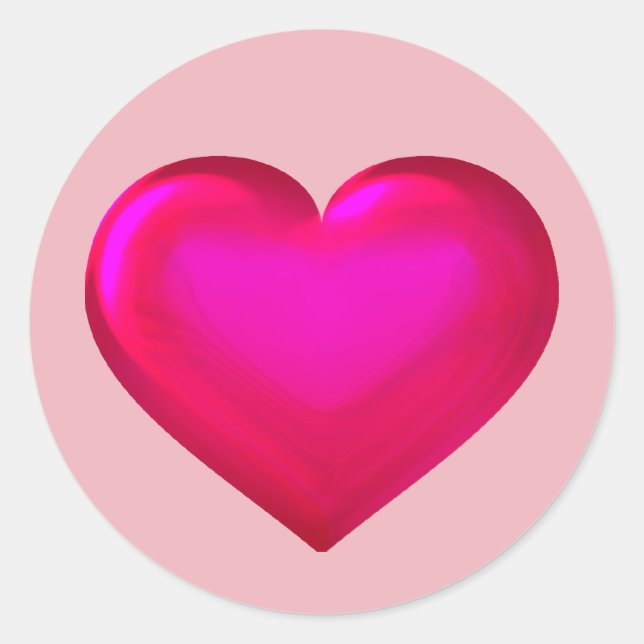 Klassischer Rundaufkleber aus rosa Glasfaserkabel Runder Aufkleber (Vorderseite)