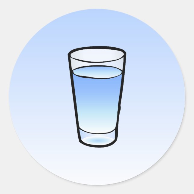 Klassischer Rundaufkleber aus Wasserglas Runder Aufkleber (Vorderseite)