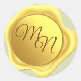 Klassischer Rundaufkleber für das HochzeitGold Wax Runder Aufkleber