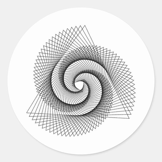 Klassischer Rundaufkleber für Sacred Geometry-Symb Runder Aufkleber (Vorderseite)