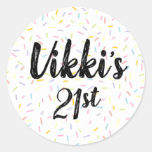 Klassischer Rundaufkleber für Sprinkle-Design