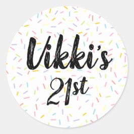 Klassischer Rundaufkleber für Sprinkle-Design Runder Aufkleber