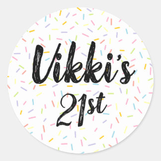 Klassischer Rundaufkleber für Sprinkle-Design Runder Aufkleber