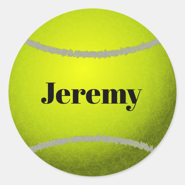 Klassischer Rundaufkleber für Tennisball Runder Aufkleber (Vorderseite)