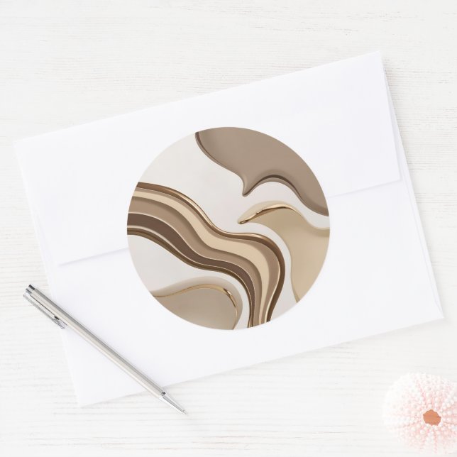 Klassischer Rundaufkleber in stylischer Grafik Runder Aufkleber (Umschlag)