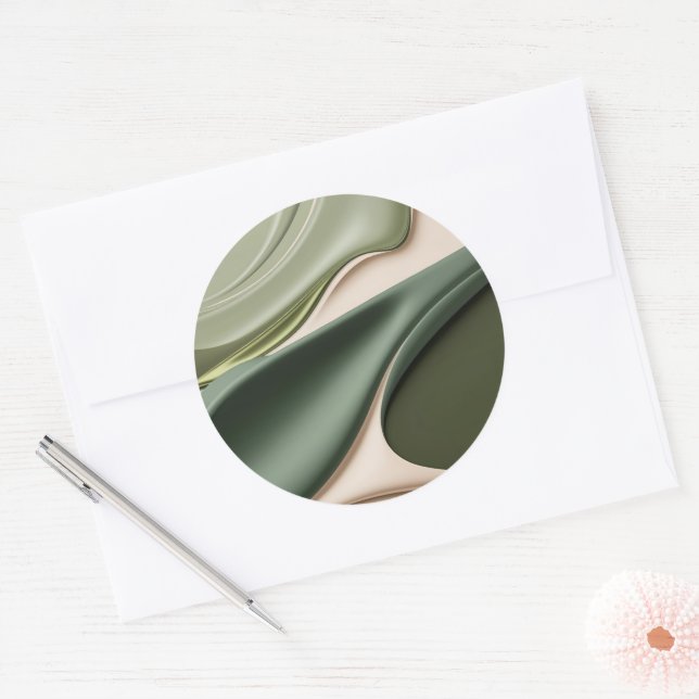 Klassischer Rundaufkleber in stylischer Grafik Runder Aufkleber (Umschlag)