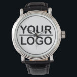 Klassischer Rundaufkleber mit individuellem Logo Armbanduhr<br><div class="desc">Lrmbanduhr mit Logo - Firmenlogo</div>