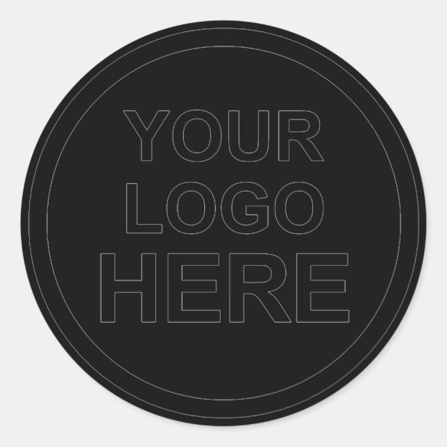 Klassischer Rundaufkleber mit individuellem Logo Runder Aufkleber (Vorderseite)