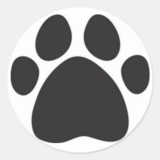 Klassischer Rundaufkleber/Pet-Paw Runder Aufkleber (Vorderseite)