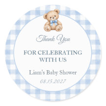 Klassischer runder Aufkleber für Baby-Party mit Pr