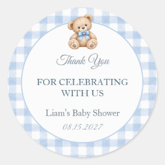 Klassischer runder Aufkleber für Baby-Party mit Pr