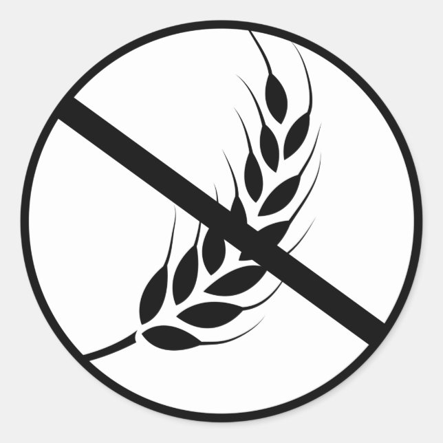 Klassischer Rundsticker für Weizenfrei Runder Aufkleber (Vorderseite)