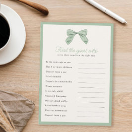 Klassischer Sage Bow Finden Sie die Gästeschutzspi Einladung