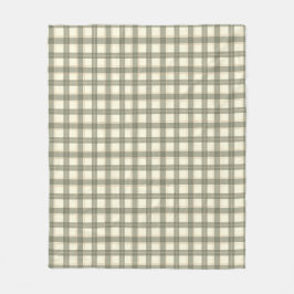 Klassischer Salbei-Tartan Fleecedecke