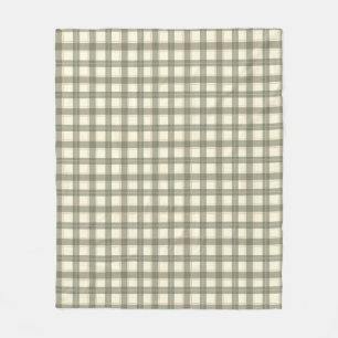 Klassischer Salbei-Tartan Fleecedecke