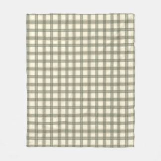 Klassischer Salbei-Tartan Fleecedecke