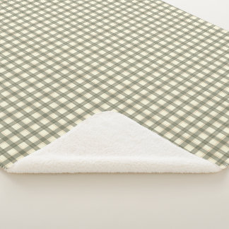 Klassischer Salbei-Tartan Sherpadecke