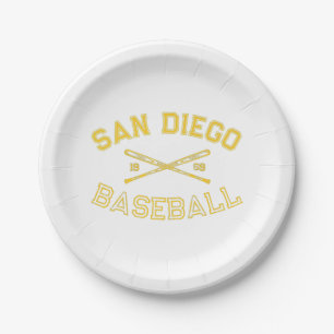 Klassischer San Diego Kalifornien Baseball Fan Ret Pappteller