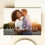 Klassischer, Save the Date horizontaler Foto-Magne Magnetkarte<br><div class="desc">Eine schlichte,  aber elegante Save the Date Magnetkarte,  um Ihre Verlobung und kommende Hochzeit bekannt zu geben. Das horizontale Foto des Single ist ganz in Weiß gehalten und bietet viel Platz für Namen und große Tagesdetails.</div>