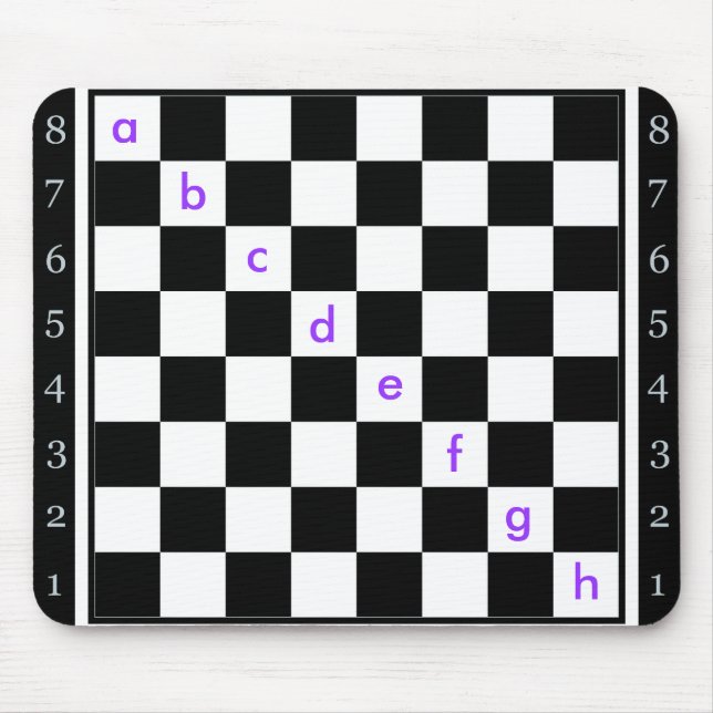 klassischer Schachtisch Mousepad (Vorne)
