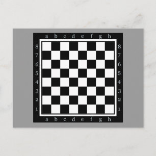 klassischer Schachtisch Postkarte