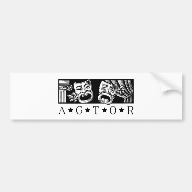 Klassischer Schauspieler Autoaufkleber (Vorne)