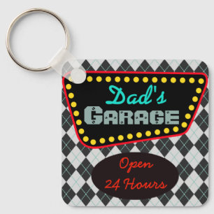 Klassischer Schlüsselanhänger für Dads Garage
