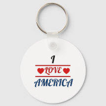 Klassischer Schlüsselanhänger - Ich liebe Amerika