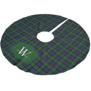 Klassischer schottischer Black Watch Tartan Plaid  Polyester Weihnachtsbaumdecke