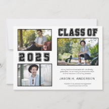 Klassischer Schriftart 3 Foto Abschluss Ankündigun