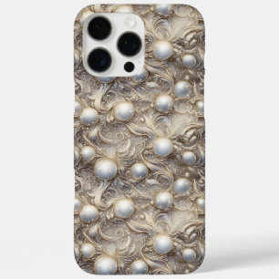 Klassischer Schutzhandykoffer mit Perlmuttglanz iPhone 16 Pro Max Hülle