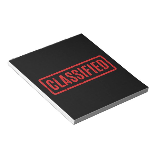 Klassischer schwarzer Stempel Notizblock (angewinkelt)