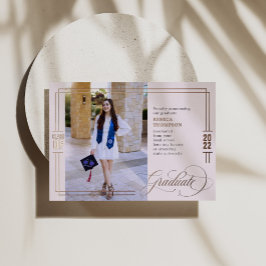 Klassischer Script-Abschluss - Blush & Rose Folieneinladung